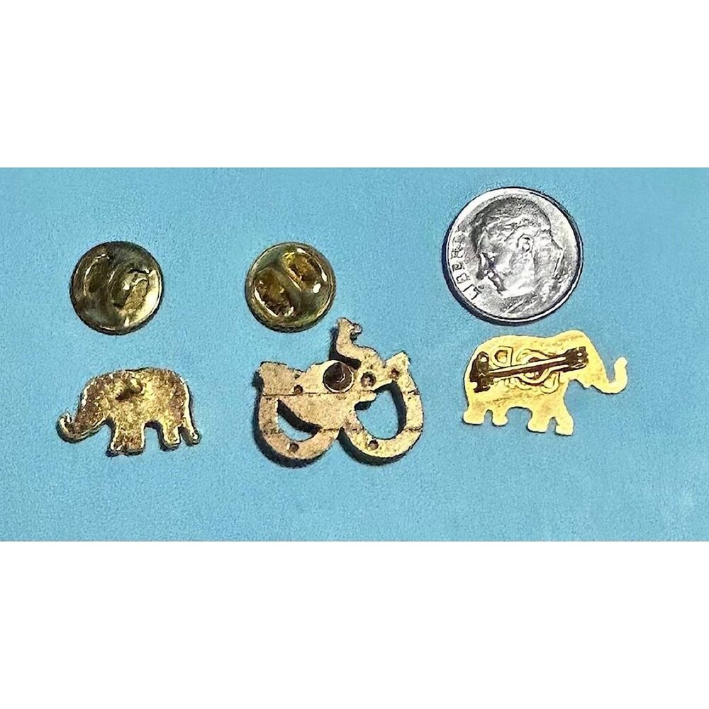 3 GOP Elephant Pins  1968 GULF OIL Elephant -+- 2 Republican Campaign Pins - Picture 4 of 4